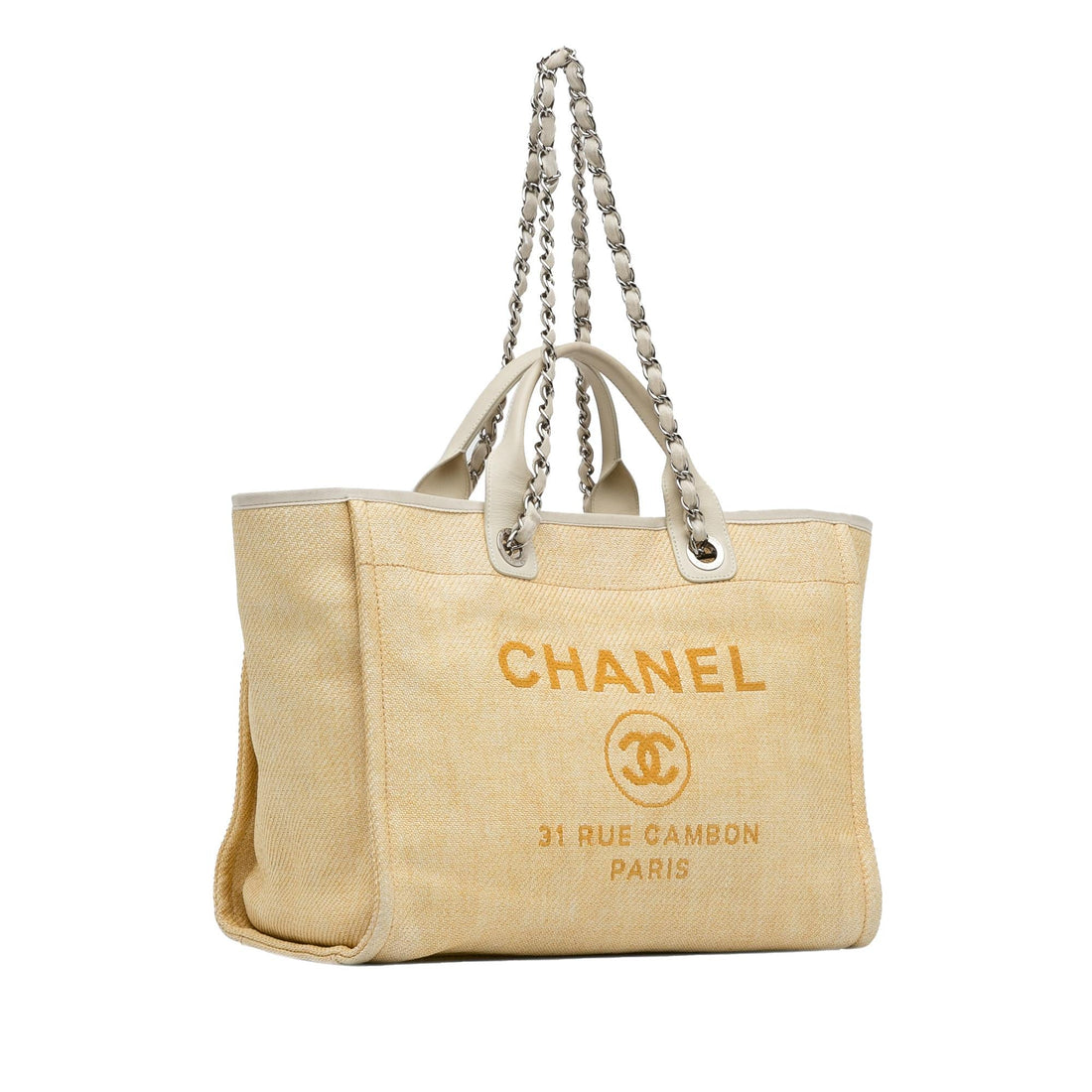 Pearl Street Bags Chanel Medium Raffia Deauville Satchel (SHG-1hmcTk)