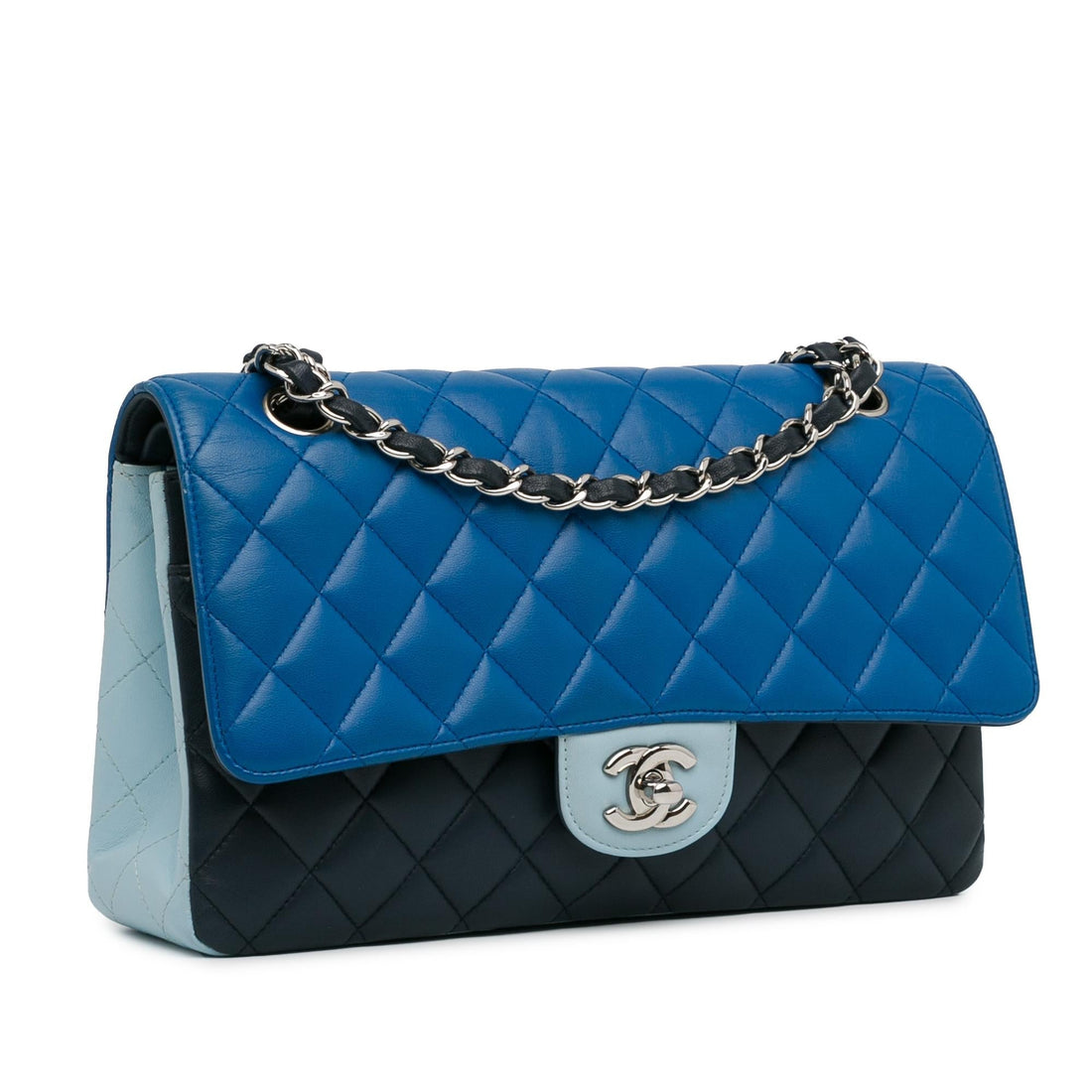 Pearl Street Bags Chanel Medium Tricolor Lambskin Double Flap (SHG-9xy5Fb)