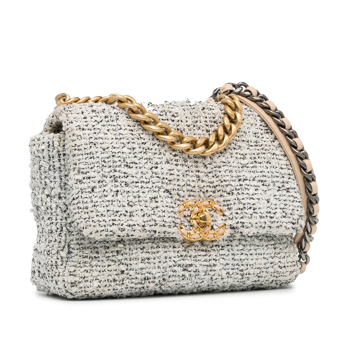 Pearl Street Bags Chanel Medium Tweed 19 Flap (SHG-GKU36x)