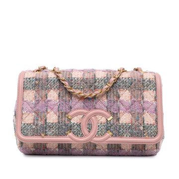 Top Quality Chanel Medium Tweed CC Filigree Flap (SHG-etcTz4)