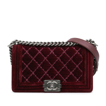 Top Quality Chanel Medium Velvet Stitched Boy Flap Bag (SHG-4iiamX)