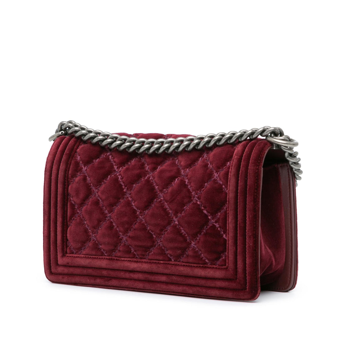 Top Quality Chanel Medium Velvet Stitched Boy Flap Bag (SHG-4iiamX)