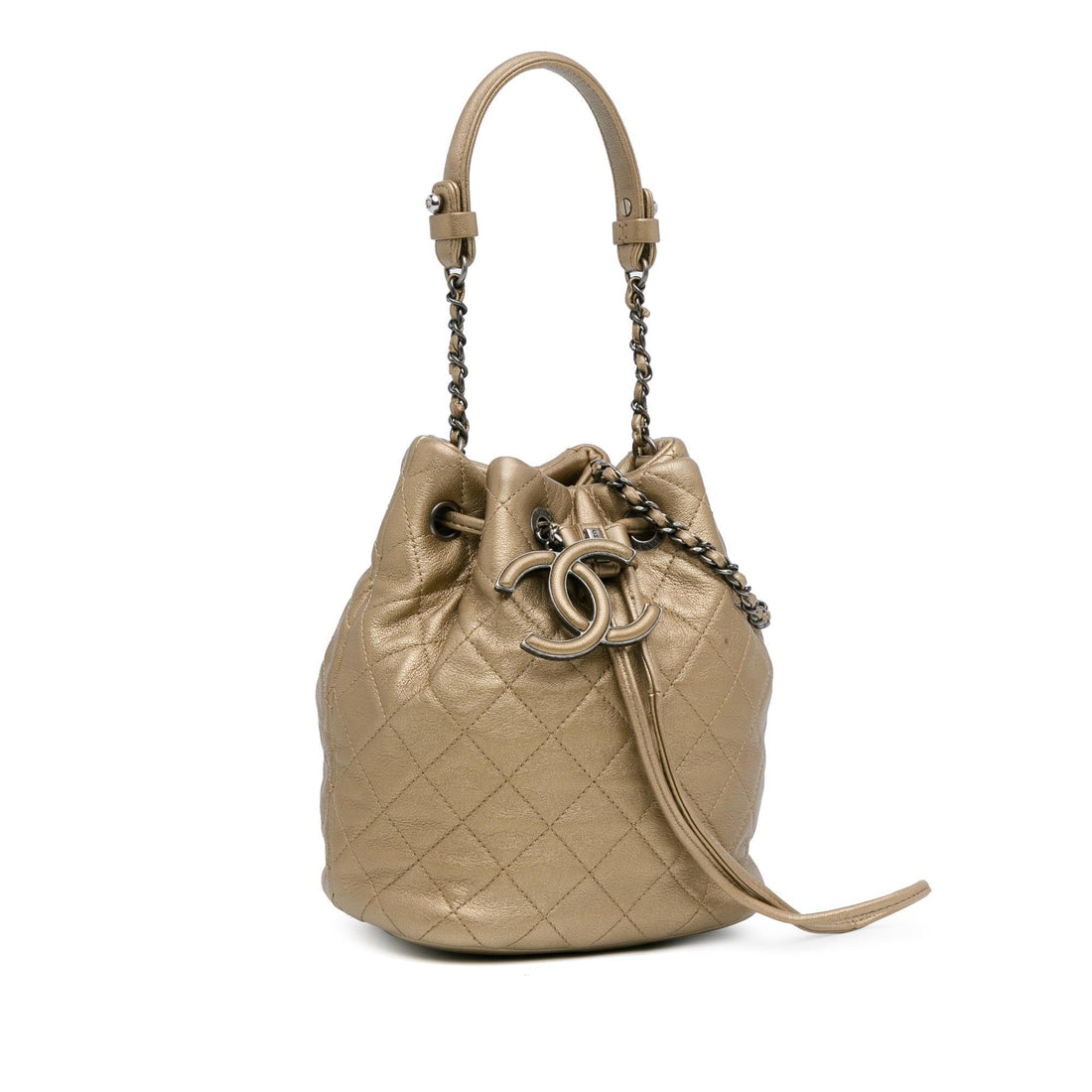 Top Quality Chanel Metallic CC Charm Bucket Bag (SHG-93xcUo)