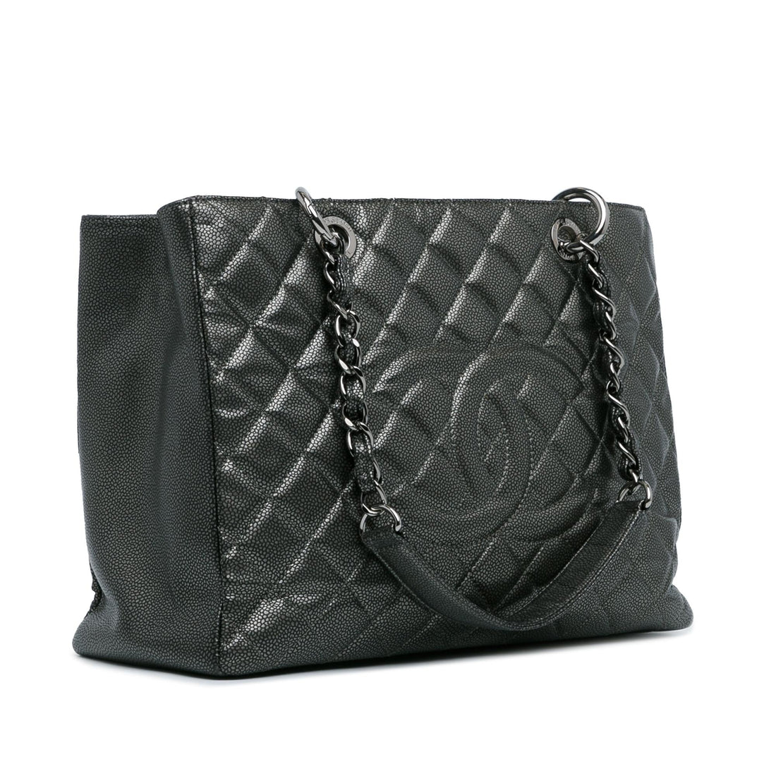 Chanel Metallic Caviar Grand Shopping Tote (SHG-xuVhel)