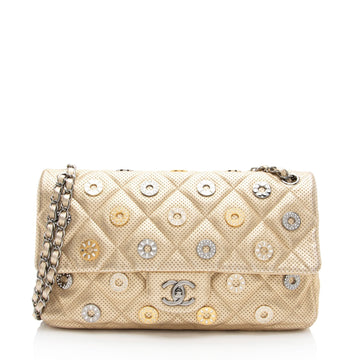 Top Quality Chanel Metallic Perforated Lambskin CC Medals Medium Flap Bag (SHF-5oF95y)