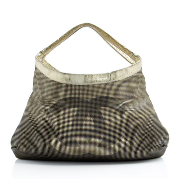 Top Quality Chanel Metallic Perforated Leather Hollywood Hobo (SHF-RZCAjK)