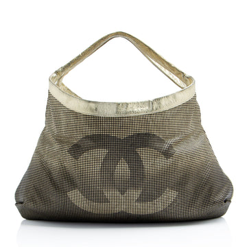 Chanel Metallic Perforated Leather Hollywood Hobo (SHF-RZCAjK)