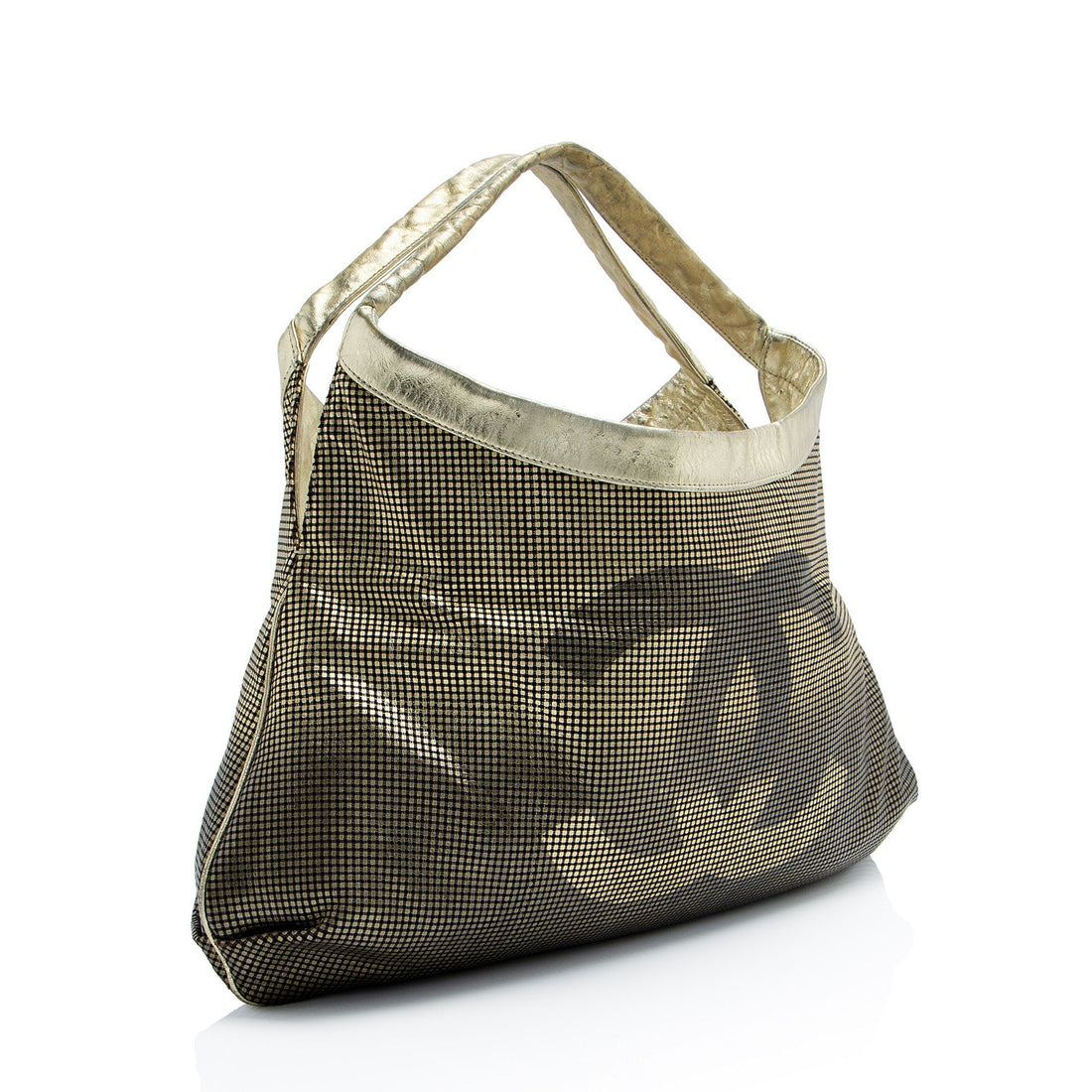 Chanel Metallic Perforated Leather Hollywood Hobo (SHF-RZCAjK)