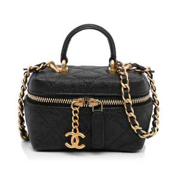Top Quality Chanel Micro Caviar Vanity Case with Chain (SHG-HLIw6X)