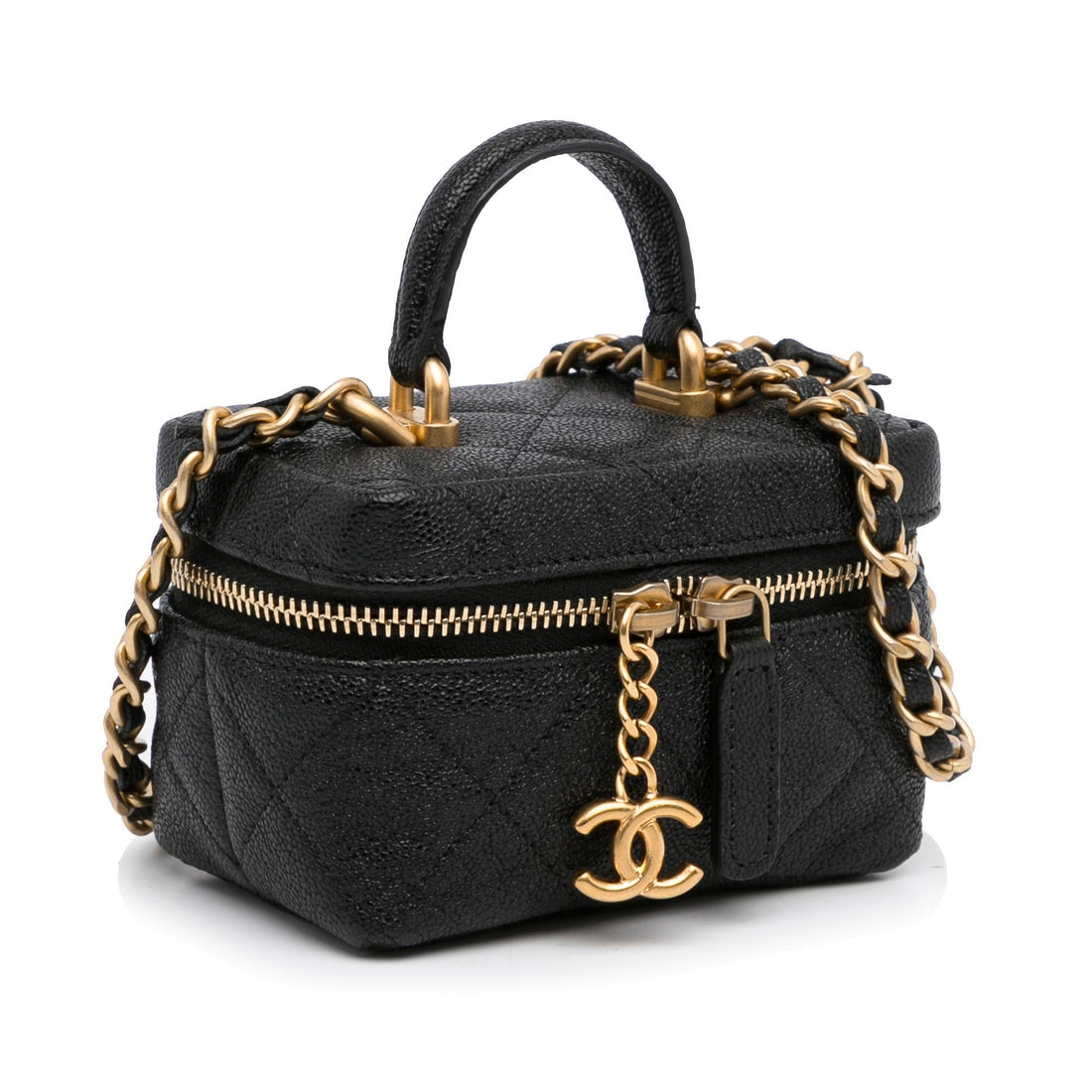 Chanel Micro Caviar Vanity Case with Chain (SHG-HLIw6X)