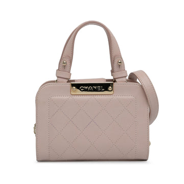 Chanel Mini CalBNkin Label Click Shopping Tote (SHG-2qUZVI)
