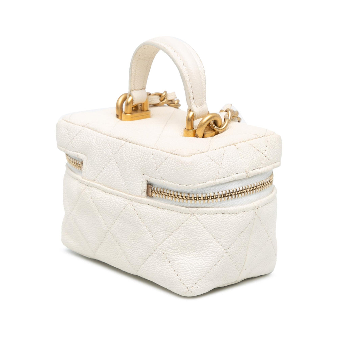 Top Quality Chanel Mini Caviar Chain Zip Around Vanity Case (SHG-n4JYhS)
