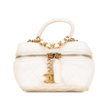 Chanel Mini Caviar Chain Zip Around Vanity Case (SHG-OHqRbf)