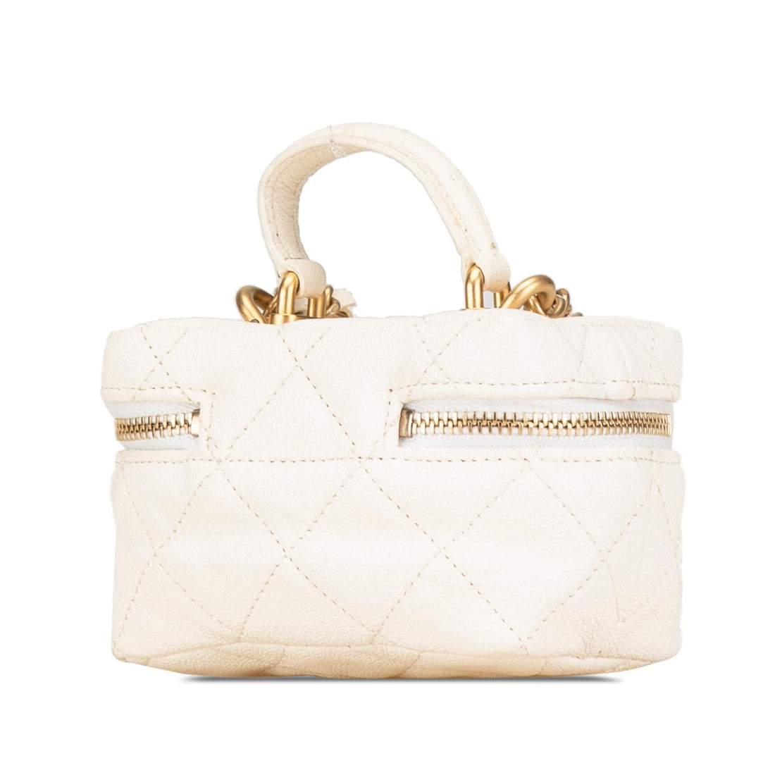 Chanel Mini Caviar Chain Zip Around Vanity Case (SHG-OHqRbf)
