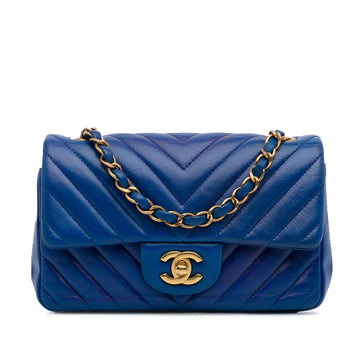 Pearl Street Bags Chanel Mini Chevron Quilted Lambskin Rectangular Flap Bag (SHG-S3wMjz)