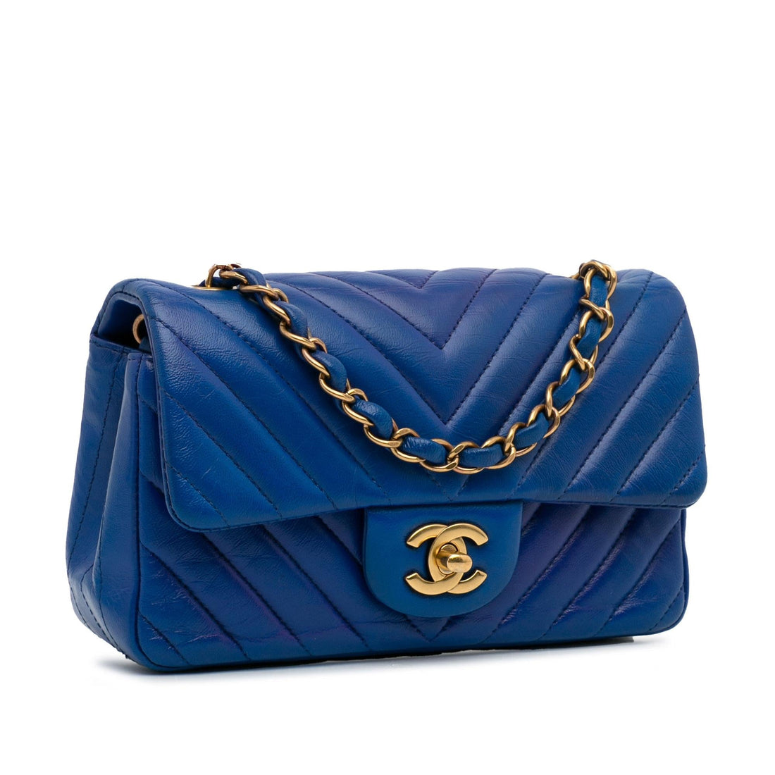 Pearl Street Bags Chanel Mini Chevron Quilted Lambskin Rectangular Flap Bag (SHG-S3wMjz)