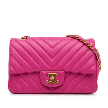 Pearl Street Bags Chanel Mini Chevron Quilted Lambskin Rectangular Flap (SHG-nY0kHq)