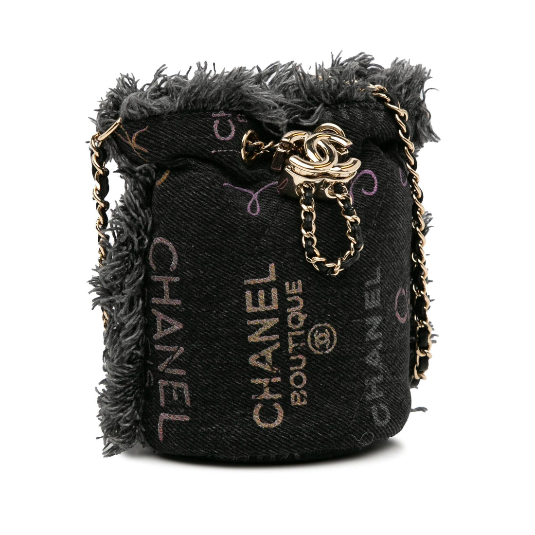 Pearl Street Bags Chanel Mini Denim Mood Bucket with Chain (SHG-6D3bZs)