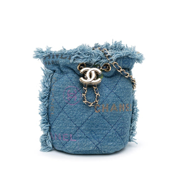 Top Quality Chanel Mini Denim Mood Bucket with Chain (SHG-ThquAC)