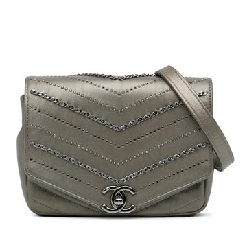 Top Quality Chanel Mini Embellished Calfskin Chevron Square Envelop Flap (SHG-dq1dJN)
