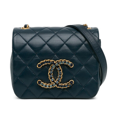 Pearl Street Bags Chanel Mini Lambskin CC Crystal Full flap (SHG-tjFZO9)