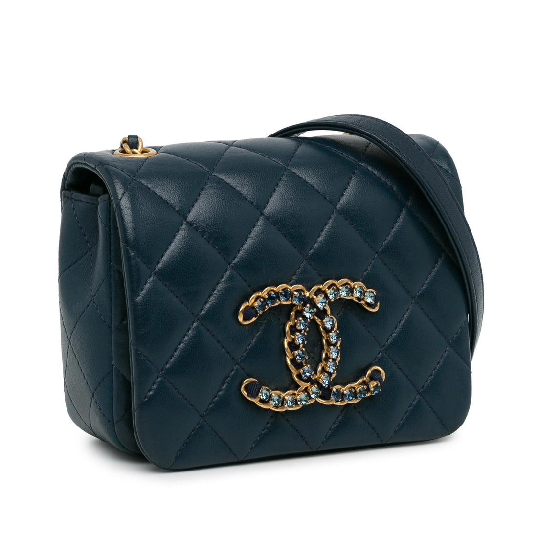 Pearl Street Bags Chanel Mini Lambskin CC Crystal Full flap (SHG-tjFZO9)