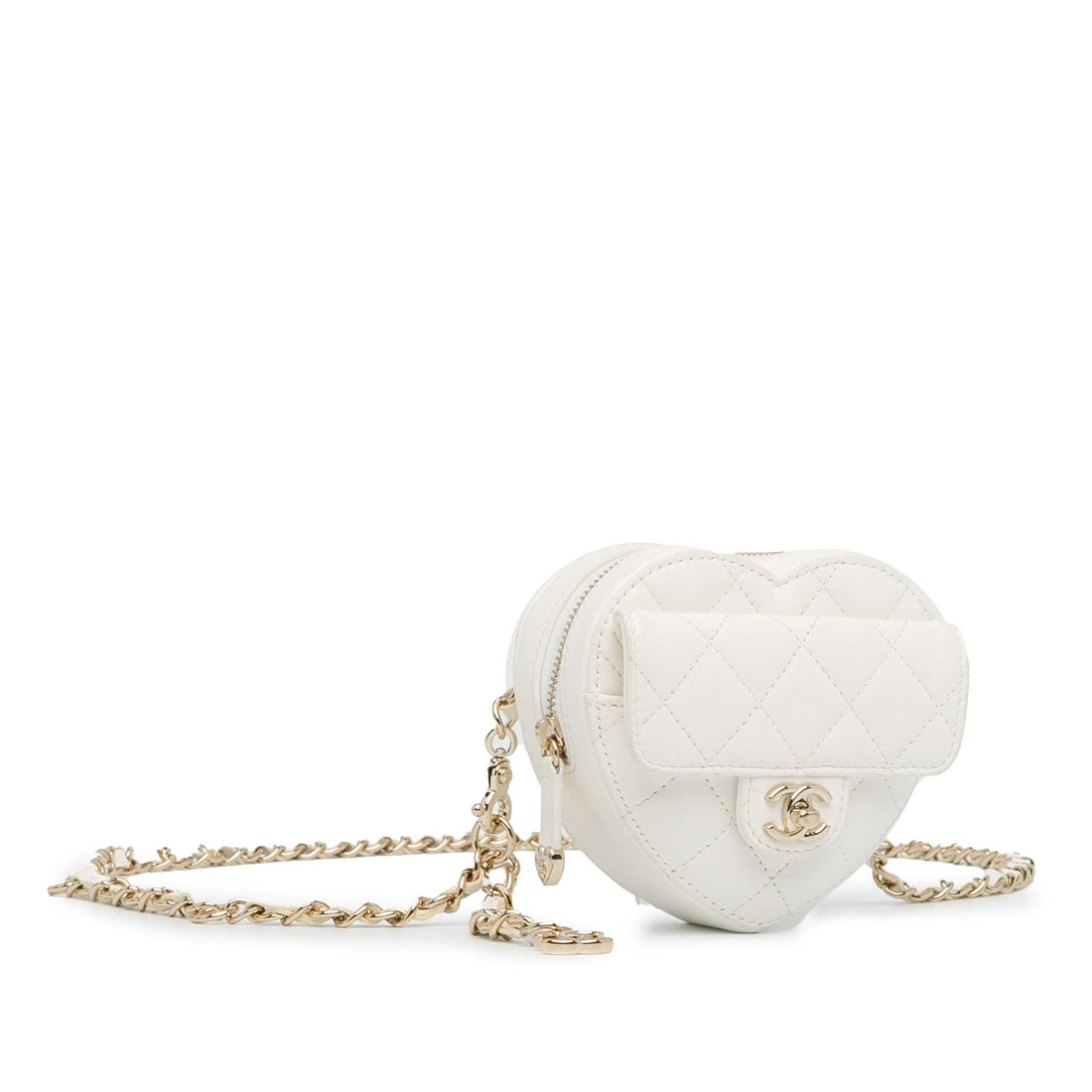 Pearl Street Bags Chanel Mini Lambskin CC in Love Heart Belt Bag (SHG-EvulW7)