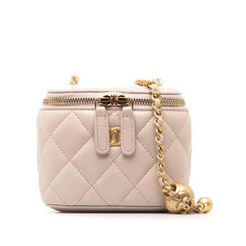 Pearl Street Bags Chanel Mini Lambskin Pearl Crush Vanity (SHG-NxWTyw)
