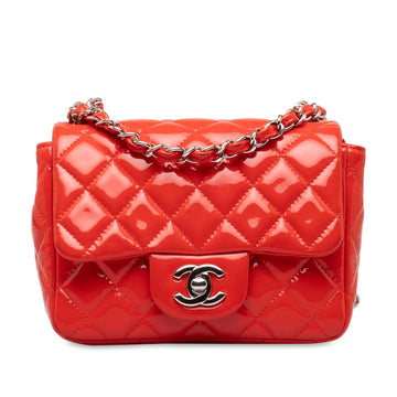 Pearl Street Bags Chanel Mini Patent Classic Square Single Flap (SHG-zt3HF7)
