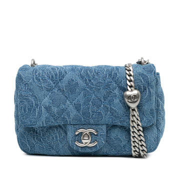 Top Quality Chanel Mini Quilted Denim Camellia Sweetheart Flap (SHG-Z6FxHj)