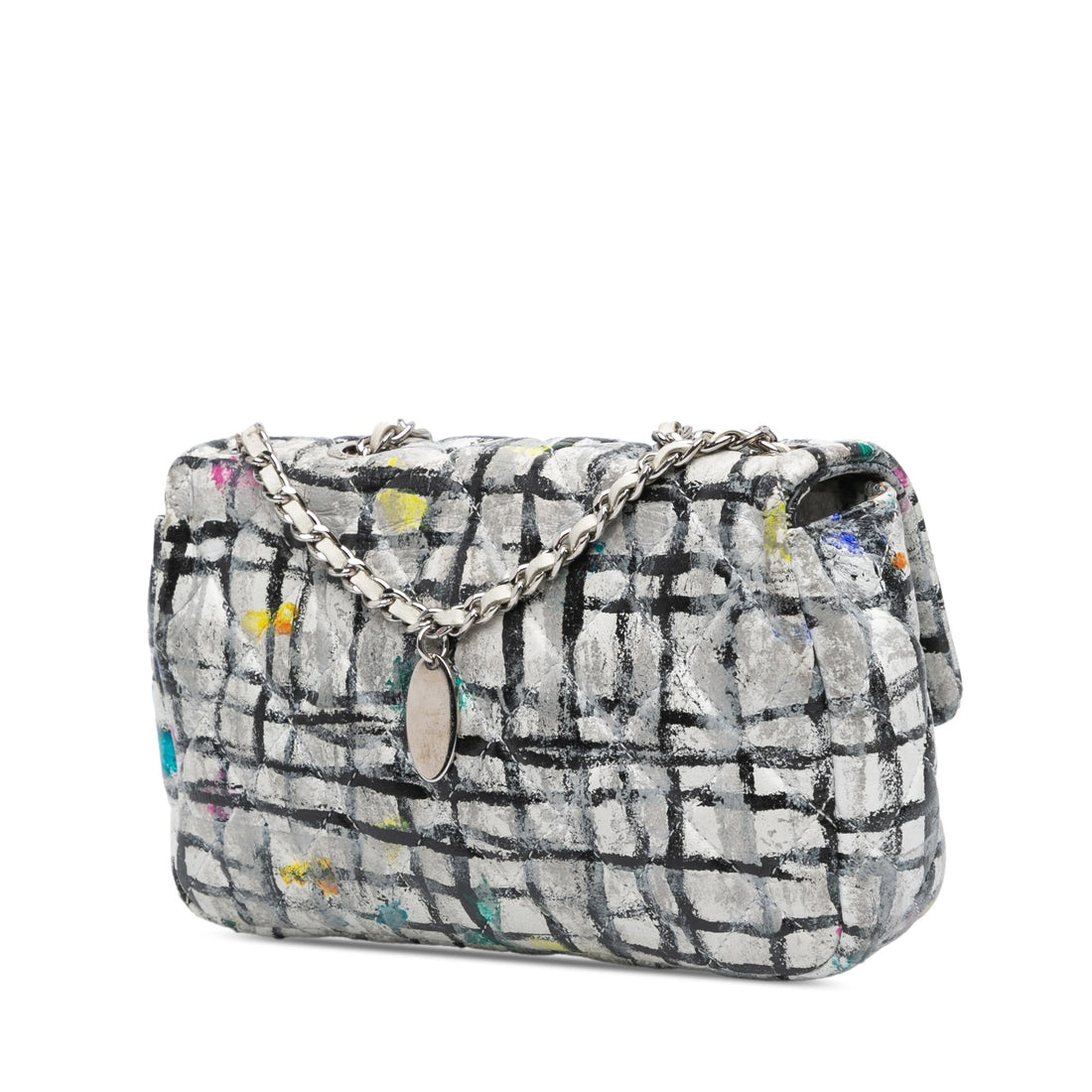 Chanel Mini Rectangular Calfskin Hand Painted Graffiti Flap (SHG-mO8ouq)