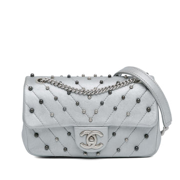 Top Quality Chanel Mini Rectangular Chevron Quilted Lambskin Stud Wars Flap (SHG-17y5S9)