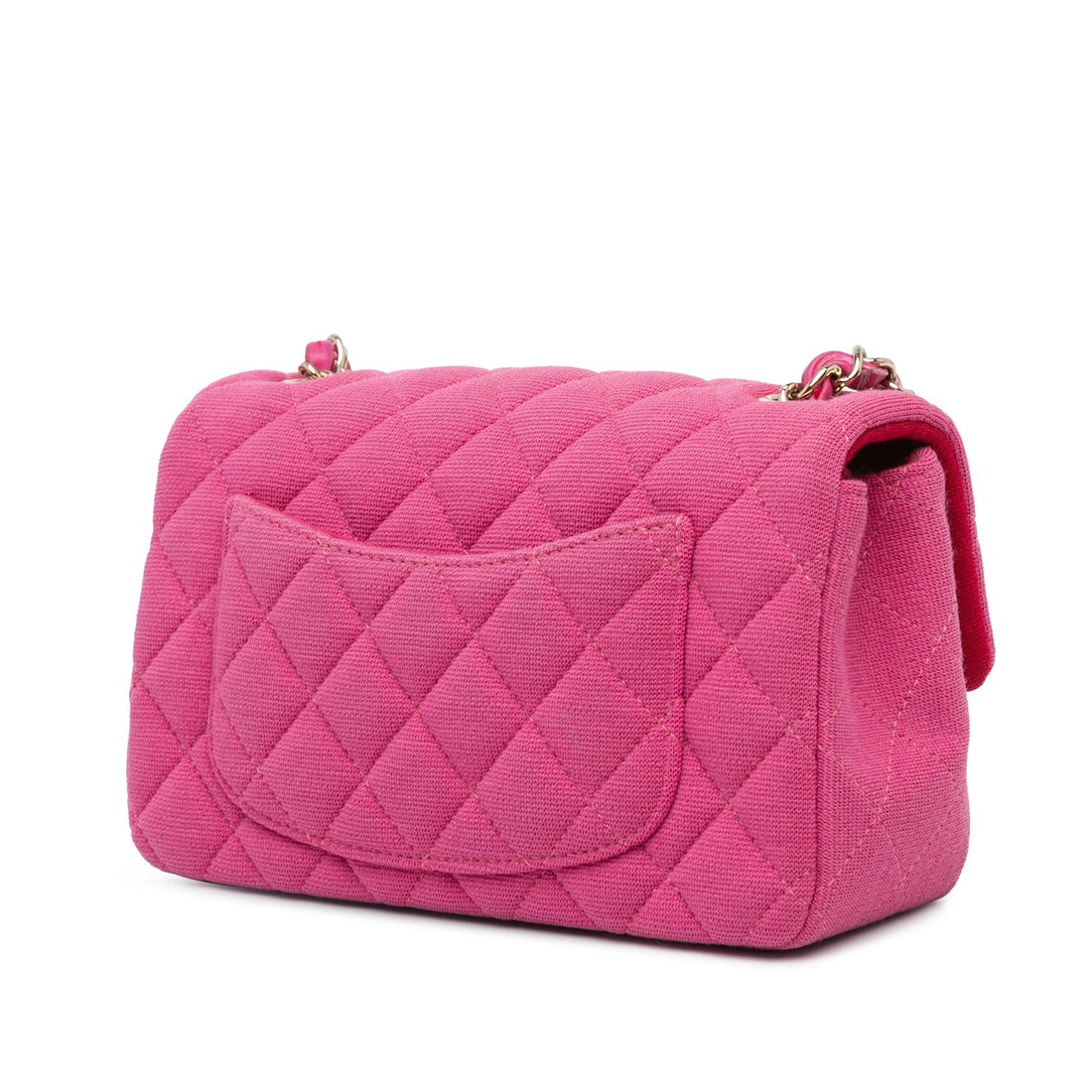 Chanel Mini Rectangular Classic Jersey Single Flap (SHG-WDZmmq)