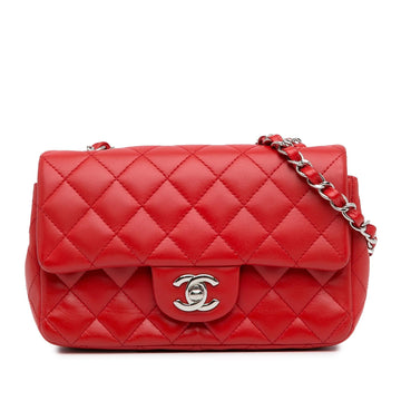 Pearl Street Bags Chanel Mini Rectangular Classic Lambskin Single Flap (SHG-ibXR3K)