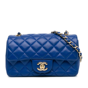 Pearl Street Bags Chanel Mini Rectangular Classic Lambskin Single Flap (SHG-DyJzXS)