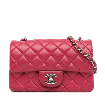 Pearl Street Bags Chanel Mini Rectangular Classic Lambskin Single Flap (SHG-f674v3)