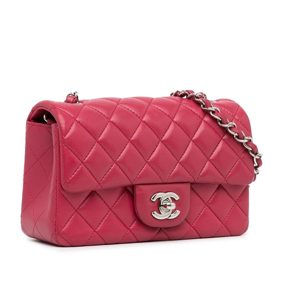 Pearl Street Bags Chanel Mini Rectangular Classic Lambskin Single Flap (SHG-f674v3)