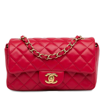 Chanel Mini Rectangular Classic Lambskin Single Flap (SHG-NLXfA6)
