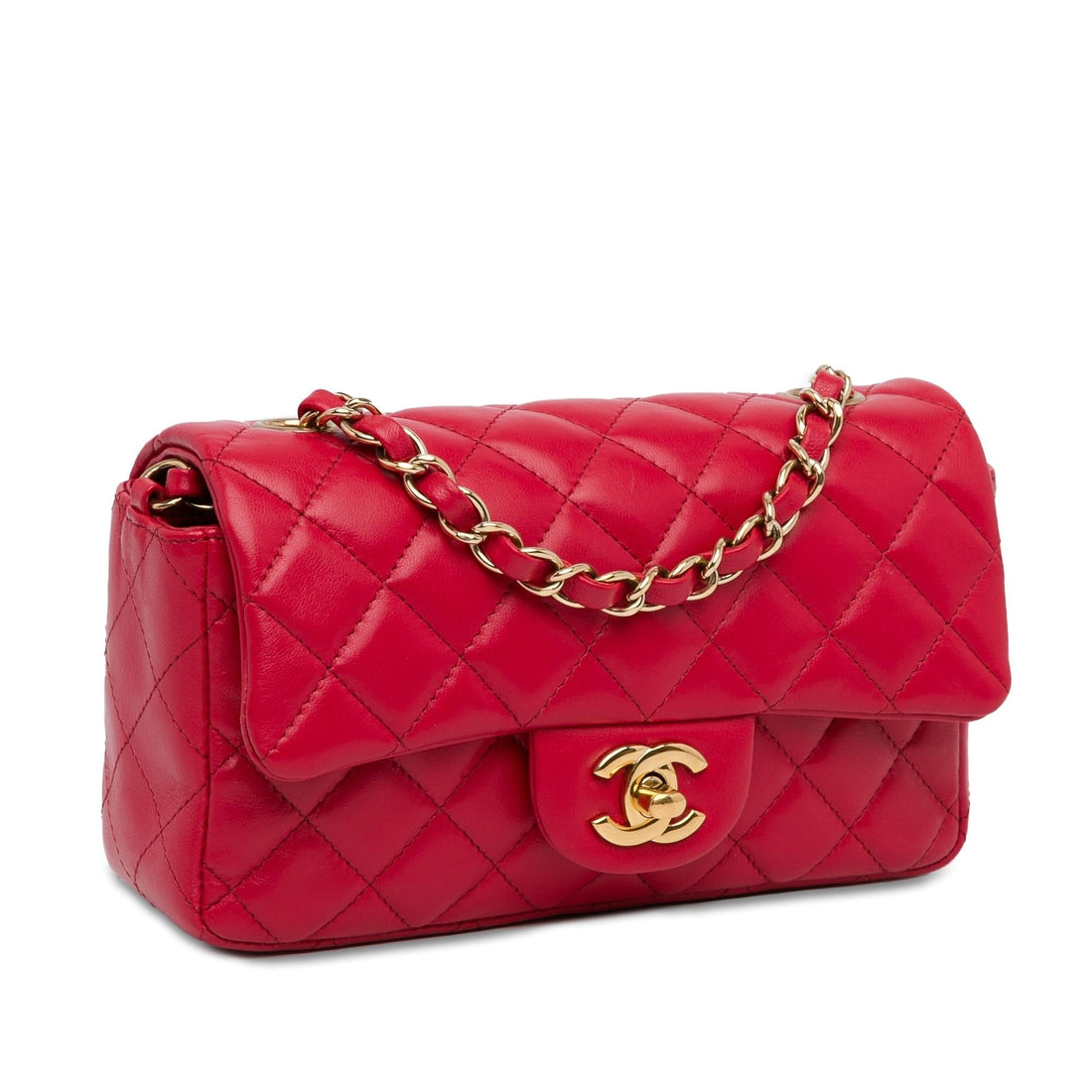 Top Quality Chanel Mini Rectangular Classic Lambskin Single Flap (SHG-NLXfA6)