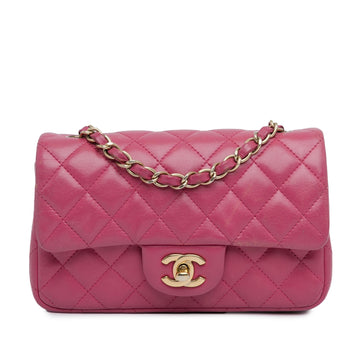 Top Quality Chanel Mini Rectangular Classic Lambskin Single Flap (SHG-mr1rzU)