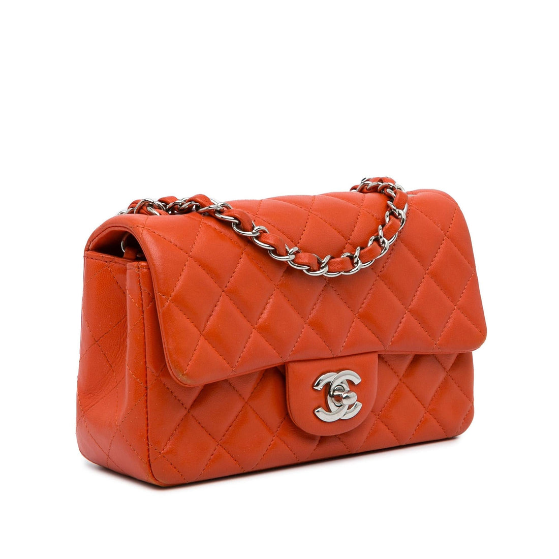 Chanel Mini Rectangular Classic Lambskin Single Flap (SHG-u2n6vr)