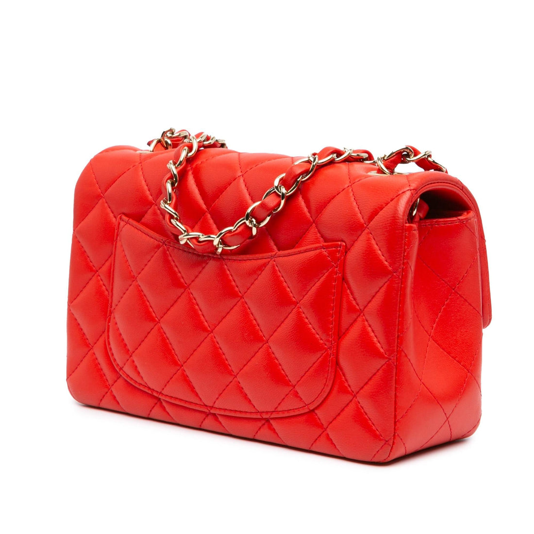 Chanel Mini Rectangular Classic Lambskin Single Flap (SHG-b4NsOn)