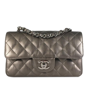 Chanel Mini Rectangular Classic Metallic CalBNkin Single Flap (SHG-IFLFGn)