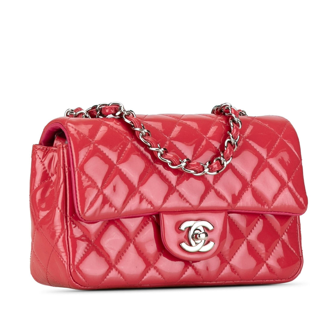 Pearl Street Bags Chanel Mini Rectangular Classic Patent Single Flap (SHG-f5GKzQ)