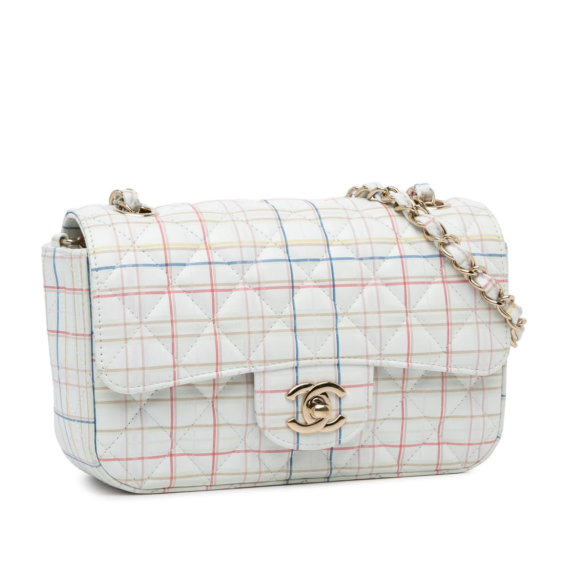 Chanel Mini Rectangular Classic Printed CalBNkin Single Flap (SHG-7Swy1g)