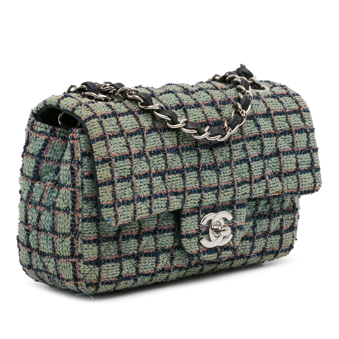Top Quality Chanel Mini Rectangular Classic Tweed Flap (SHG-QUYc9A)