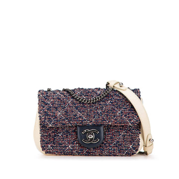 Chanel Mini Rectangular Tweed Single Flap (SHG-Dwvma9)