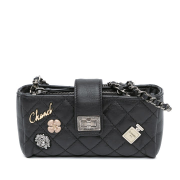 Top Quality Chanel Mini Reissue 2.55 Quilted Calfskin Lucky Charms Clutch on Chain (SHG-uMLNK2)