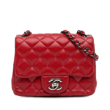 Pearl Street Bags Chanel Mini Square Classic Caviar Single Flap (SHG-ASetQj)