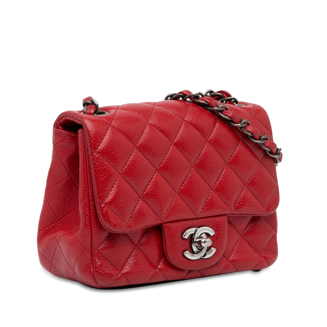 Pearl Street Bags Chanel Mini Square Classic Caviar Single Flap (SHG-ASetQj)